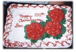 100th Anniversary cake.
